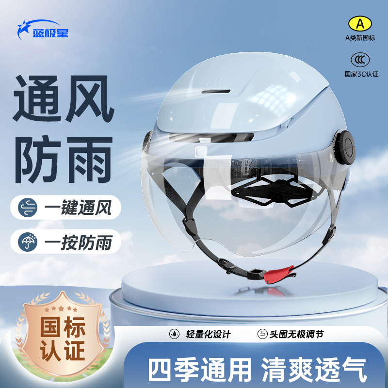 【清爽透氣新升級】藍極星3C頭盔