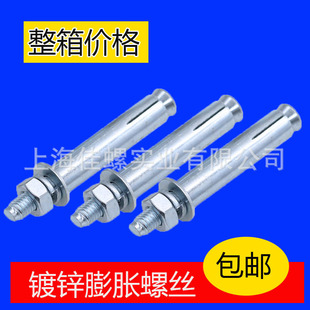 整箱镀锌膨胀螺丝超长加长加粗拉爆膨胀螺栓M6M8M10M12M14M16 M20