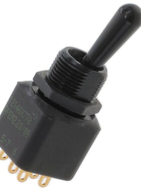 APEM 3位六脚IP67防水全黑色扳扭钮子开关12149X778