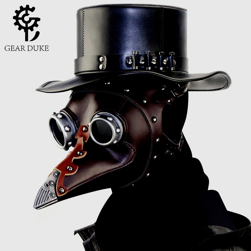 黑色星期五亚马逊ebay跨境蒸汽朋克万圣节瘟疫鸟嘴医生面具头套-封面