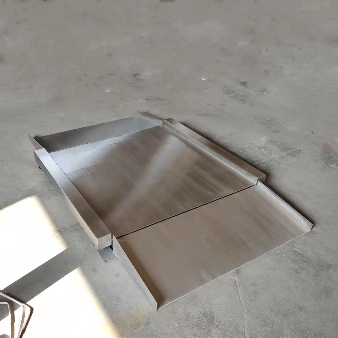 1.2x1.2m带引坡电子地磅 2000kg双层平台秤 户外双引坡地称