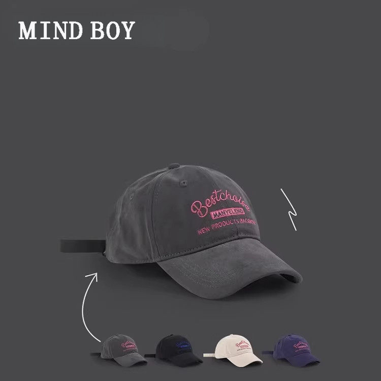 MIND BOY日本设计师联名款小头围棒球帽子女夏复古显脸小鸭舌帽男