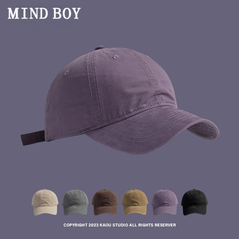 MIND BOY简约休闲大头围棒球帽男女四季百搭棉质软顶宽檐鸭舌帽潮