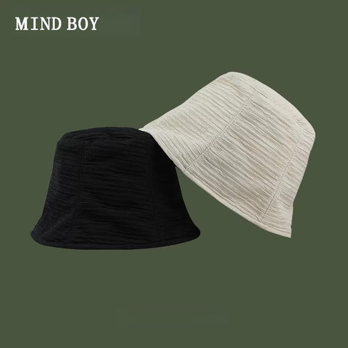 MIND BOY渔夫帽女遮阳帽防紫外线薄款盆帽小众设计师款水桶帽夏季