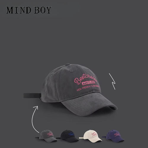 MIND BOY日本设计师联名款小头围小码帽子女复古显脸小鸭舌帽男潮