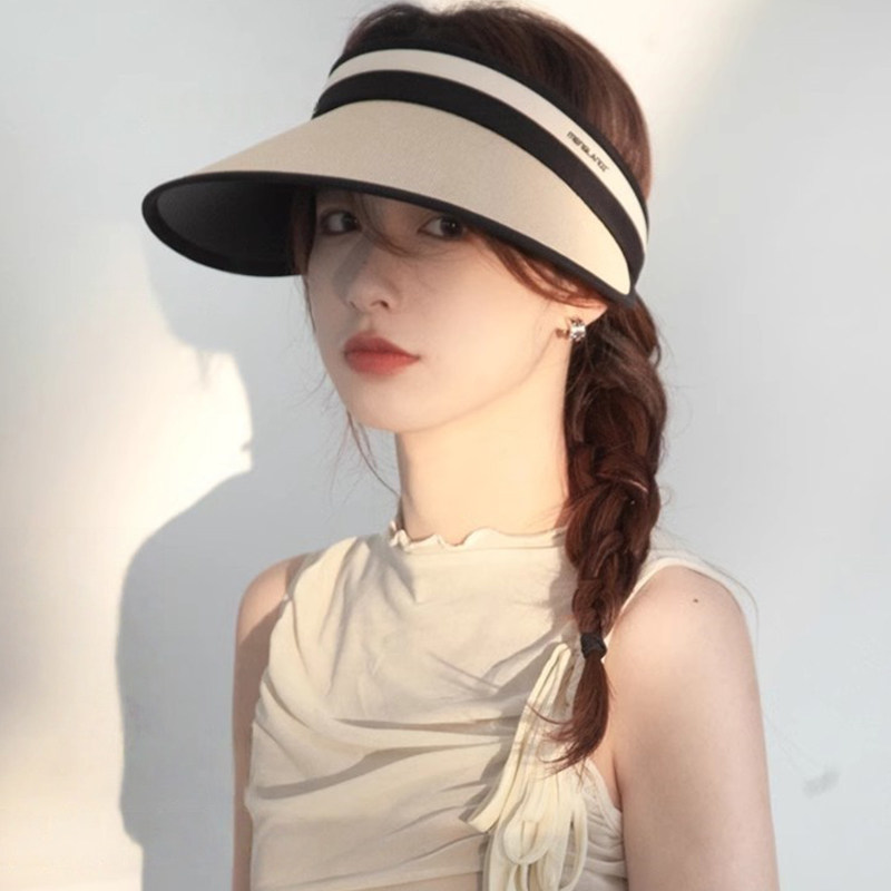 COCO jocelyn法国[设计师联名款]草编可折叠大檐防晒气质空顶帽女