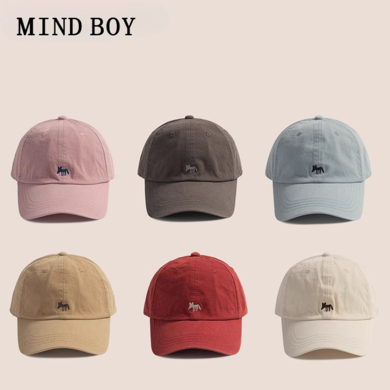 MIND BOY韩版小狐狸刺绣棒球帽春夏时尚亲子出游男女宝宝鸭舌帽子