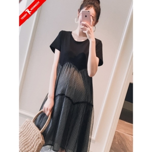 孕妇装连衣裙夏季2024新款上衣套装女高级感宽松显瘦时尚薄款裙子