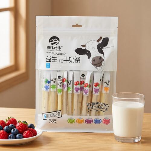图腾牧场益生元牛奶条软糯香甜