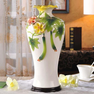高档新中式 饰品角几高端大气珐 陶瓷花瓶瓷器摆件客厅博古架家居装