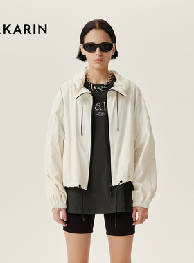 【春日多巴胺】PHKARIN白色UPF50+轻薄透气立领防晒衣外套女