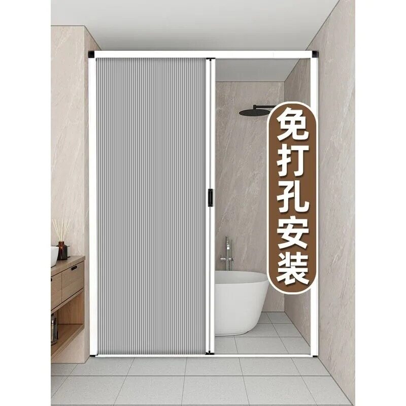 蜂巢帘折叠隔断移门浴室卧室内卫生间厨房客厅阳台衣柜隐形推拉门