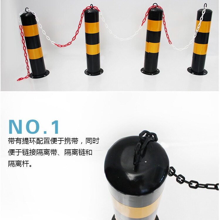 路桩路障挡车器直销加厚材质自带反光膜