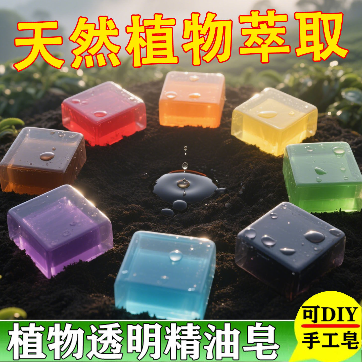 可diy香皂水晶葡萄串精油手工皂玫瑰薰衣草绿茶柠檬洗脸洗澡肥皂