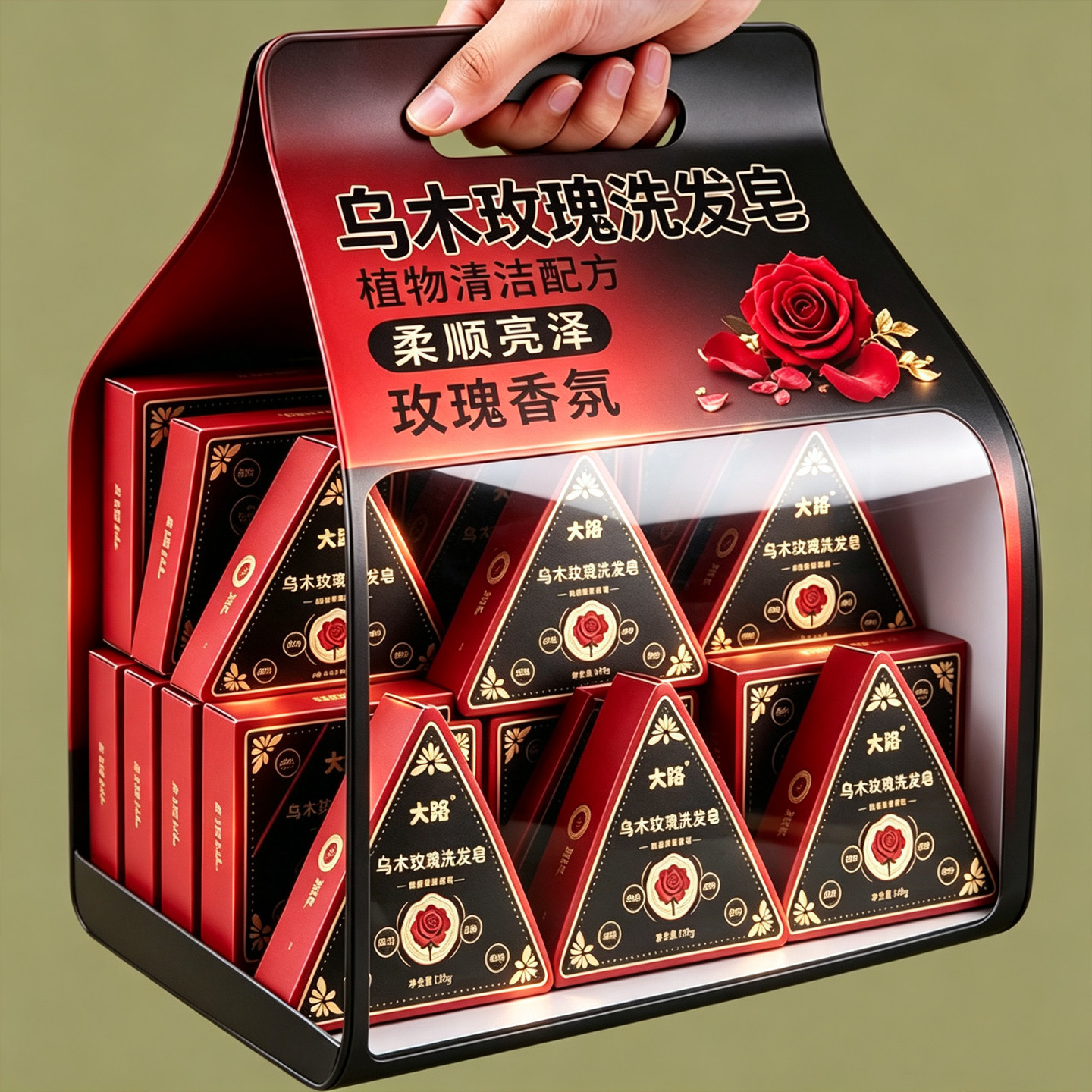 乌木玫瑰洗发皂滋养头发温和净肤