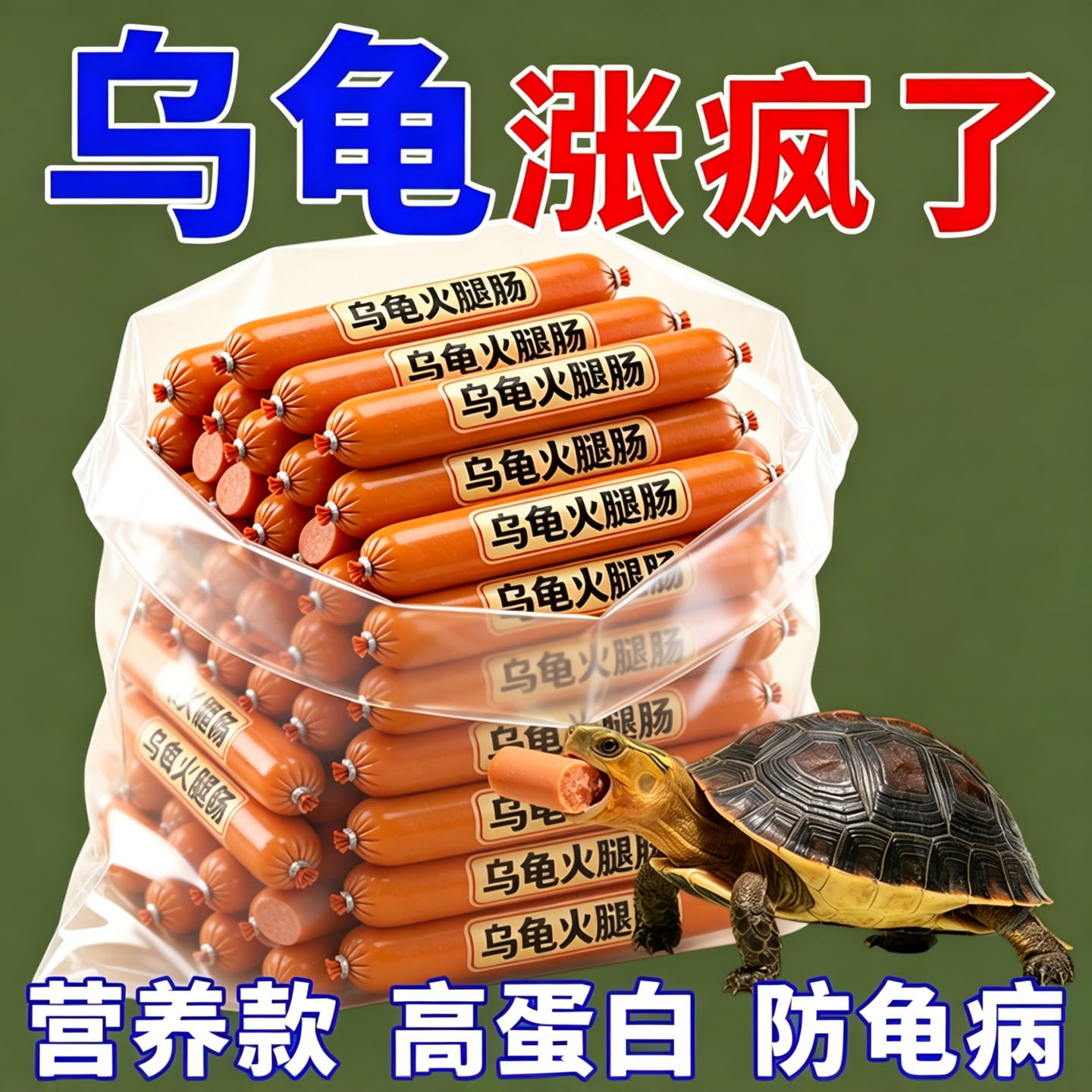 乌龟专用高钙高蛋白龟粮火腿