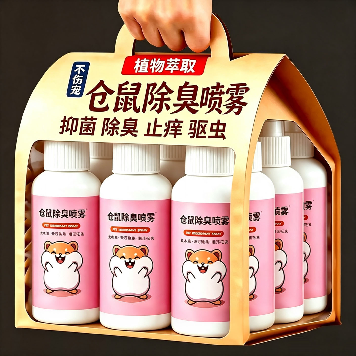 仓鼠除臭驱虫喷雾金丝熊去跳蚤杀菌剂清洁祛异味除虫仓鼠用品大全