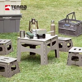 日本Tenma天马便携式 折叠凳子踏台防滑塑料加厚户外折叠椅子桌子