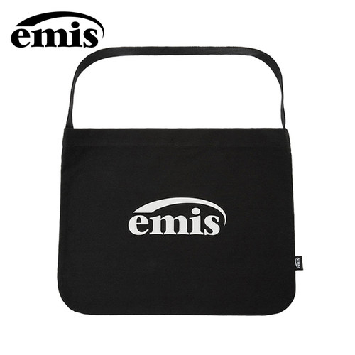Emis大容量黑色帆布包简约纯色