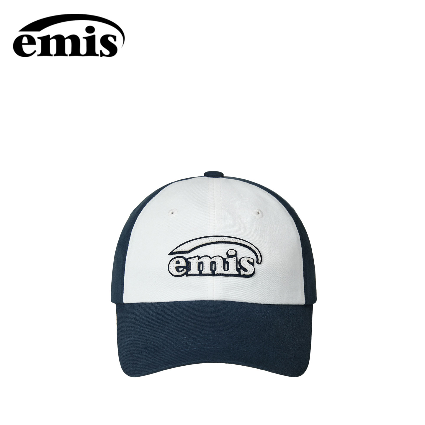 emis拼色字母刺绣logo经典棒球帽图片