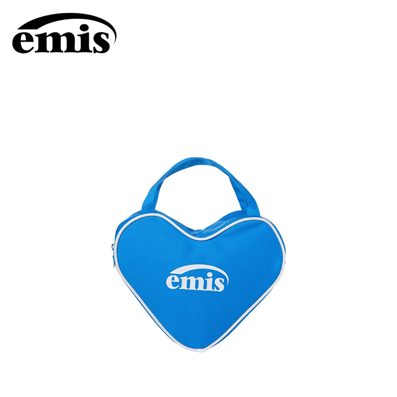 emis包包爱心托特包蓝色手提包小拎包小众高级感小包设计感女包