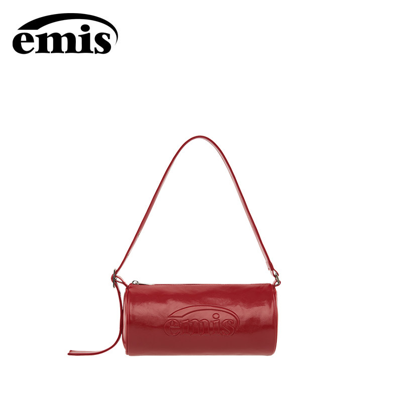 emis圆筒时尚百搭美式复古单肩包图片