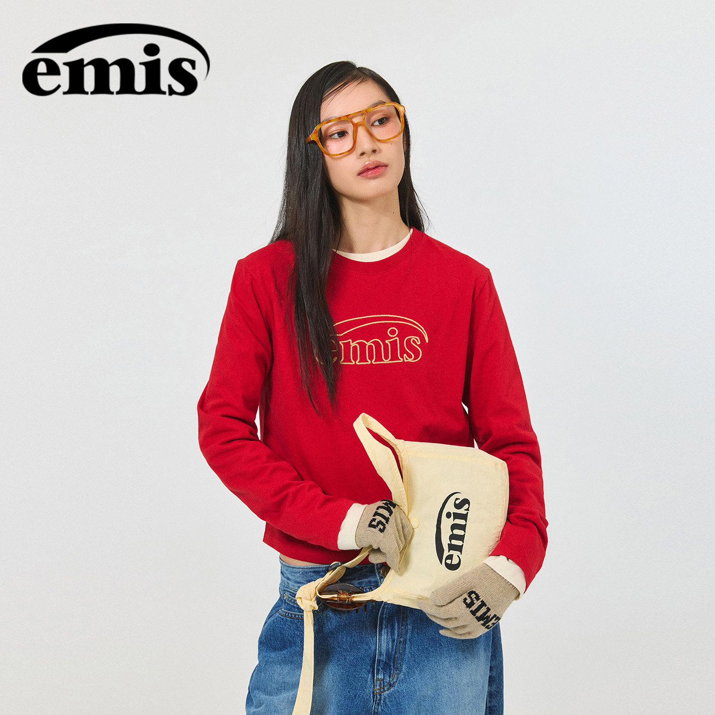 【韩国直邮】emis女式长袖T恤