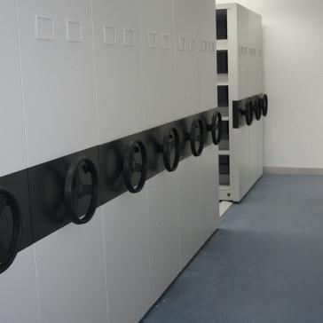 极速深圳手摇移动j档案柜厂 五层档案推柜 带滑动轨道式密集架定