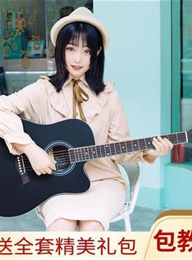 极速Rosen卢森单板民s谣木吉他初学者新手入门男女生36寸面单旅行