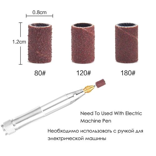 新品100/50pc Sanding Cap Bands For Electric ManicUure Machin