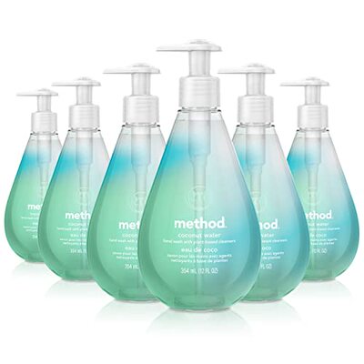 新品Meathod Gel Hand Wash  Coconut Water  12 oz  6 pack  Pac