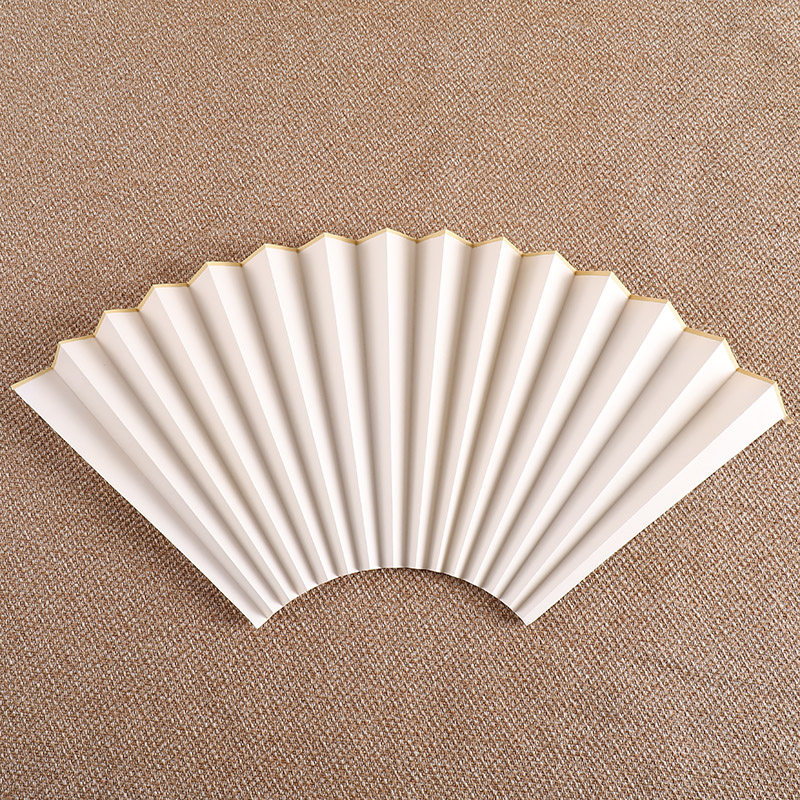 极速8寸9寸9.5寸10寸空白宣纸洒金苏工扇面M熟宣扇形 diy扇子折扇