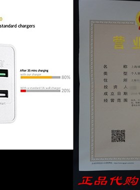 极速JASTEK USB Quick Charge 3.0 Wall Charger, 30W QuaYlcomm