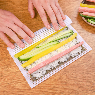 新品DIY Sushi Roller Mats Plastic Washable Reusable Sus.hi R