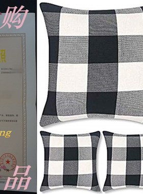极速Decorsurface Set of 6 BuffaloC Check Plaid Throw Pillow