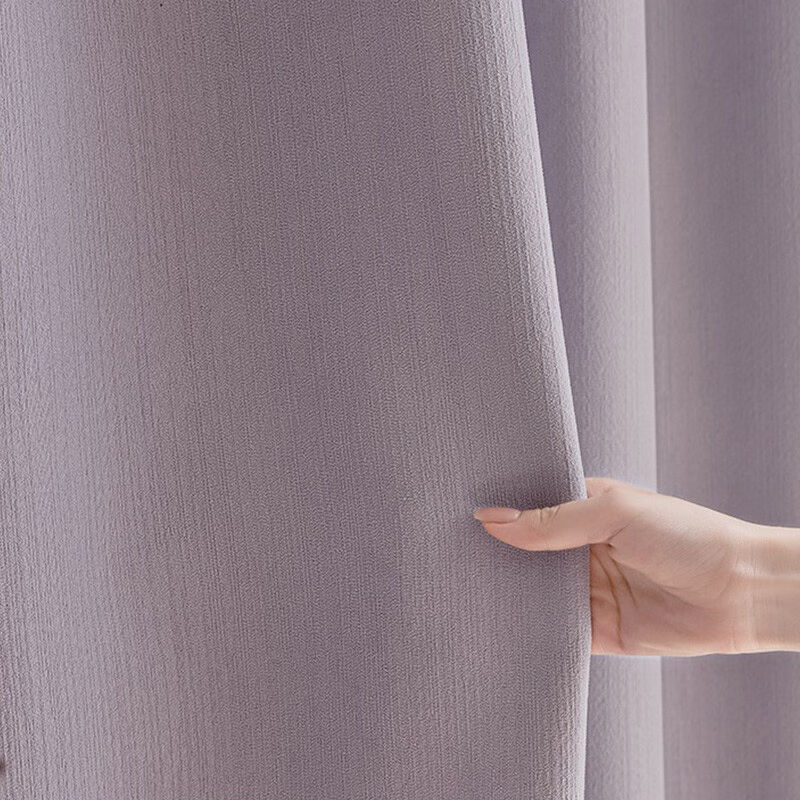 极速帘到家(fliandaojia)奶油丝绒窗帘高遮光布帘窗帘布成品现代