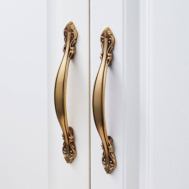 顾家老铜匠铜全铜黄铜金色衣柜子橱柜门拉手轻奢抽屉把手欧式别墅