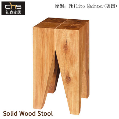 初森家具Solid Wood Stool臼齿木凳简约实木矮凳北欧方形换鞋凳