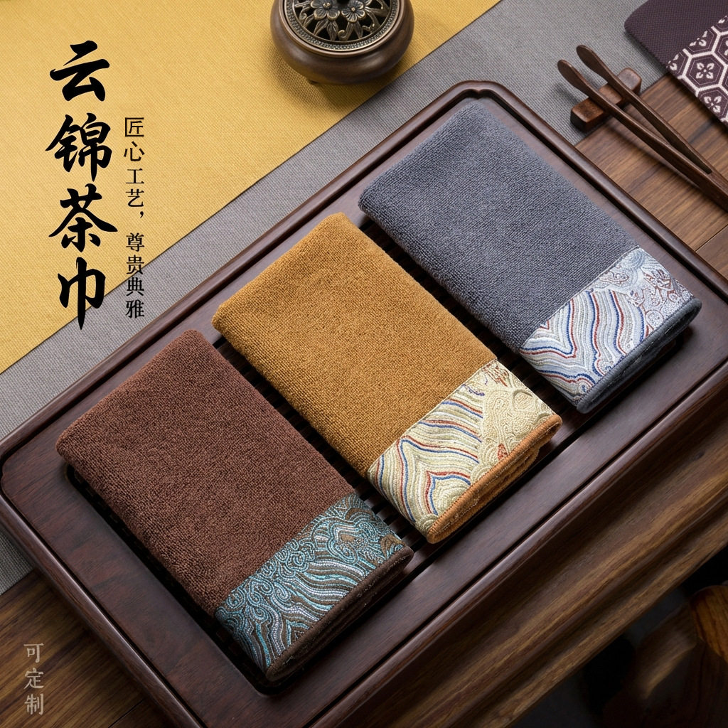 高档吸水茶布加厚茶席垫禅意方巾