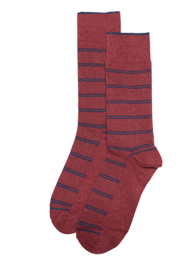 舒适棉质回纹条纹图案春秋中筒男袜BL087