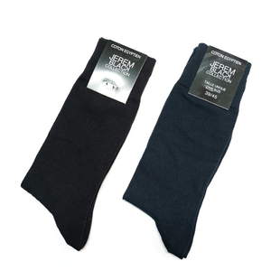 男士 中筒男袜JE 埃及棉EGYPTIEN无骨对目无缝袜头春夏薄棉素色正装