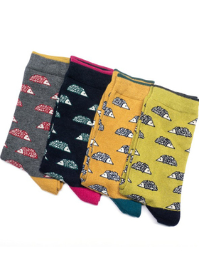 竹袜竹纤维抗菌防臭透气刺猬Hedgehogs无骨对目对口女袜THO072