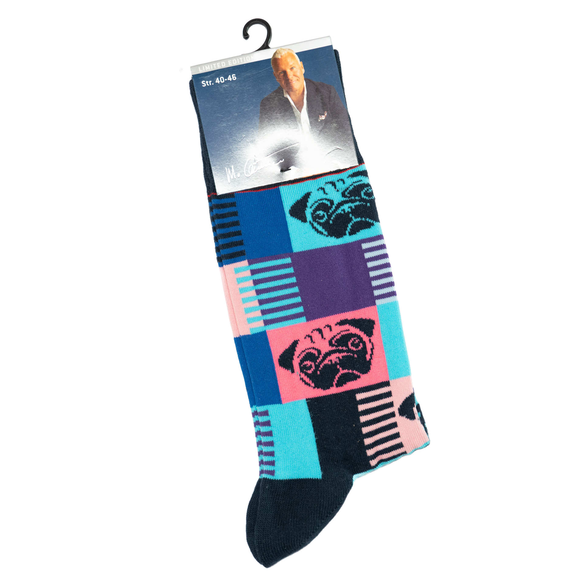 舒适棉质春夏薄棉PUG哈巴狗八哥犬无骨对目对口中筒男袜Mads061