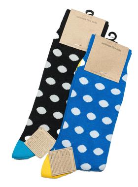 竹袜竹纤维抗菌防臭透气波尔卡圆点波点男袜超大尺码40-49码BA208