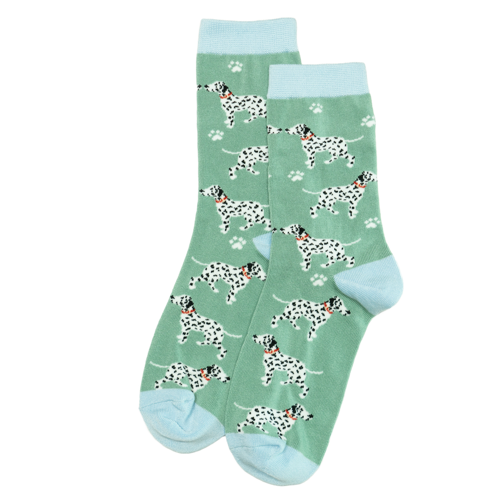 竹袜春秋抗菌防臭透气吸汗排湿Dalmatian麦町犬斑点狗中筒女袜HT