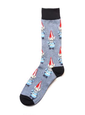 舒适棉质土地神地下宝藏守护神土地公公地藏菩萨中筒男袜DH020