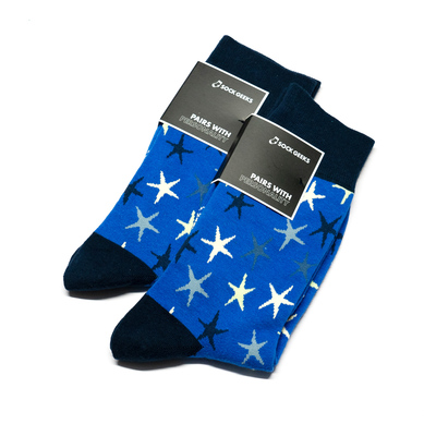 舒适棉质STARFISH海星图案中筒男袜潮袜SOCK GEEKS