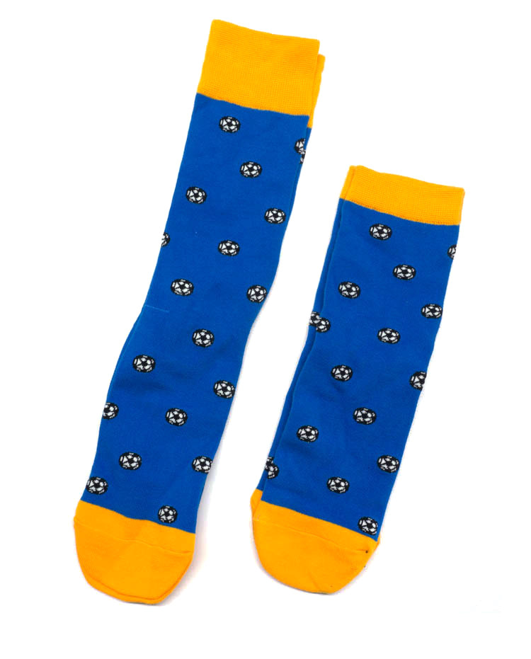 舒适棉质足球图案直板中筒男女情侣袜ZB010