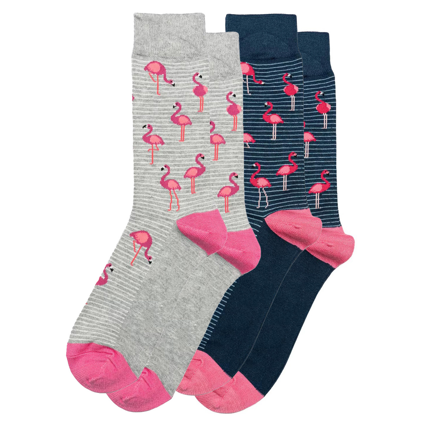 竹袜竹纤维抗菌防臭条纹火烈鸟Flamingo中筒男袜2色BA096