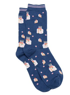 女士有机棉生日蛋糕无骨对目中筒女袜THO875